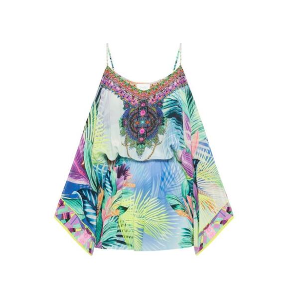 NWT Camilla Botanical Print Drop Shoulder Playsuit What's Your Vice Women's XS - Picture 3 of 7